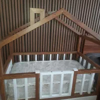 تخت کلبه مونته سوری وکشو و در قفل دار سفارشی و تشک