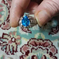 ۲ عدد انگشتر نقره توپاز وزمورد