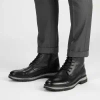 نیم بوت مردانه چرم عطارد مدل SH15 چرم طبیعی