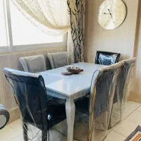 میزوصندلی ناهارخوری غذاخوری ۶نفره همراه کاور