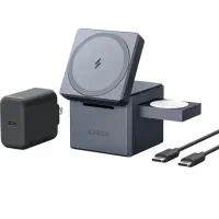 شارژر رومیزی انکر 15 وات مدل Anker 3-in-1 Cube wit