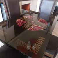 میز و صندلی غذاخوری ۴ نفره چوبی|میز و صندلی غذاخوری|اردبیل, |دیوار