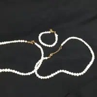 گردنبند و دستبند مروارید اصل پرورشی