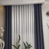 دو عدد پرده هال و دو عدد پرده در