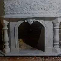 ساخت شومینه سنگی و فانوس و پایه آیفون