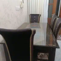 میز نهار خوری 6 نفره با شیشه 6 میل قیمت 7 تومن|میز و صندلی غذاخوری|قائمشهر, |دیوار