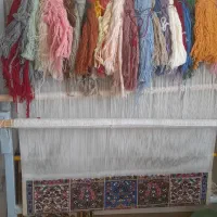 قالی نیمه کاره با دار قالی