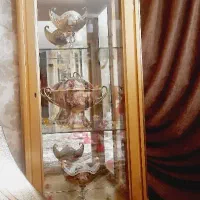 بوفه چوبی طلایی|بوفه، ویترین، کنسول|بروجرد, |دیوار