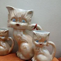 پارچ و لیوان دکوری گربه