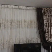 پرده ۹ متری با دوخت ۳ متربا ۲ عدد والان