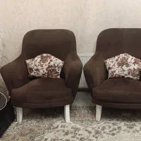 نیم ست ۵ نفره مدل صدفی قهوه‌ای تیره