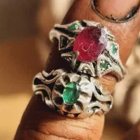 انگشتر یاقوت وزمرد|جواهرات|خمینی‌شهر, |دیوار