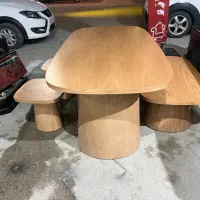 میز و صندلی خیلی شیک تمام روکش چوب