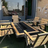 میز آتشکده دو حالته دور چوب ترمو