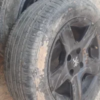 رینگ چلنجر 15 مشکی پیانویی بهمراه لاستیک خارجی|قطعات یدکی و لوازم جانبی|زابل, |دیوار