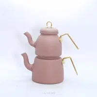 کتری و قوری دسته طلایی