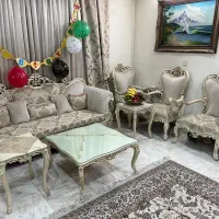 سرویس مبل استیل ،آینه کنسول،پرده پذیرایی|مبلمان خانگی و میز عسلی|تهران, نعمت‌آباد|دیوار