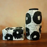 گلدان و جادستمالی دکوراتیو قابل اجرا در طرح دلخواه