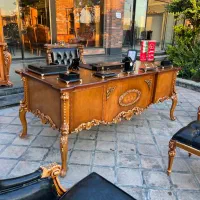 مبلمان اداری کلاسیک میزمدیریت ومبل سناتورچهاردانگه|دفتر کار|تهران, شهرک شریفی|دیوار