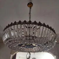 لوستر برنز ۶ شعله آنتیک اصلی|لوستر و چراغ آویز|یزد, |دیوار