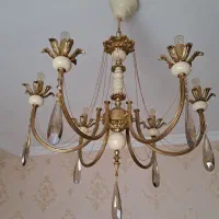 لوستر طرح برنج دو عدد نو مناسب جهیزیه ۶.۹۰۰.۰۰۰