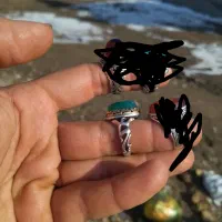 انگشتر فیروزه باباقوری عقیق گرمی۲۳۰