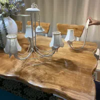 لوستر فلزی و کلاهک های برزنتی. - دیوار کوب ست