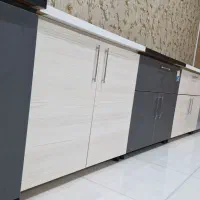 کابین گازصفحه ای رومیزی ملامینه همه رنگ استیل شیشه