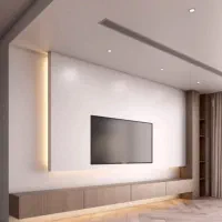 اجرای کناف .طراحی داخلی تی وی وال . پارکت .قرنیز|خدمات پیشه و مهارت|خرم‌آباد, |دیوار