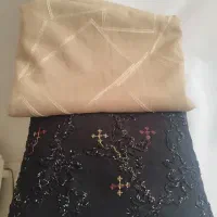 پارچه لینن مشکی