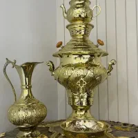 سماور طلایی ذغالی نو