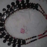 گردنبند شوه یا کهربای سیاه بسیار قدیمی 130ساله