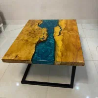 میز عسلی نما شیشه ای