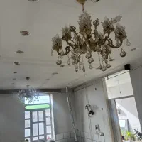 لوستر برنجی پنج شاخه|لوستر و چراغ آویز|اراک, |دیوار