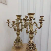 شمعدان و ساعت و شیرینی خوری ۳ طبقه برنز