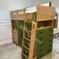 تختخواب 2طبقه کم جا مدل آلما