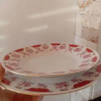 ست سرویس ناهارخوری چینی گل قرمز
