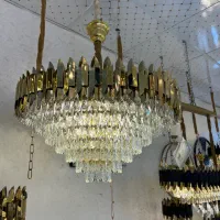 لوستر کریستالی آرتا طلایی سایز ۷۵