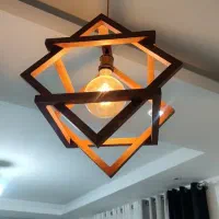 لوستر چوبی چند ضلعی