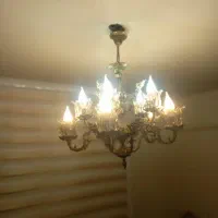 لوستر برنجی 5شاخه|لوستر و چراغ آویز|اراک, |دیوار