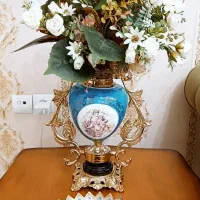 گلدان برنجی و ظرف (توضیحات )