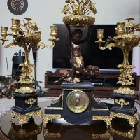 ساعت شمعدان بزرگ برنز قدیمی درشت مجسمه برنزی|صنایع دستی و سایر لوازم تزئینی|تهران, اکباتان|دیوار