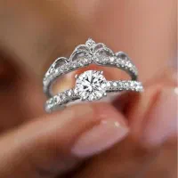 ساخت حلقه نشان انگشتر سولیتر تک تخمه/حلقه ازدواج