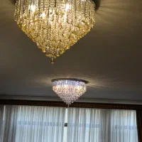 لوستر سقفی جفت ، تمام کریستال لوکس