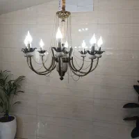 لوستر برنز سنگی 8 شعله کلاسیک