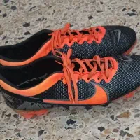 کفش فوتبال استوک نایک مشکی - نارنجی سایز 42