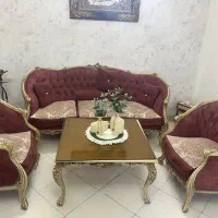 مبل چستر لگنی هفت نفره با میز ناهاخوری چهارنفره