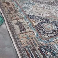 فرش جنس نخی خوابدار بدون هیچ زدگی