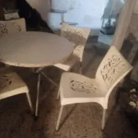 چهار عدد صندلی پلاستیکی باپایه فلزی،درحدنو|صندلی و نیمکت|سبزوار, ابارش|دیوار