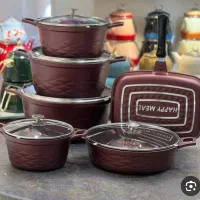 سرویس قابلمه چدن گرانیت نالینو ۱۲ پارچه